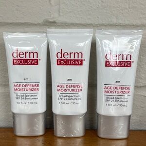 3X New/sealed Derm Exclusive Age defense moisturizer spf24